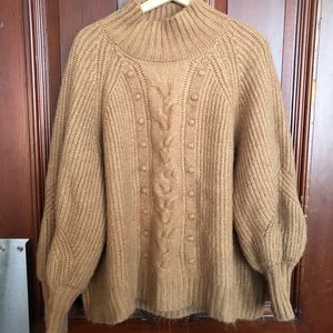 Soft & Thick Knit Balloon Sleeve Sweater